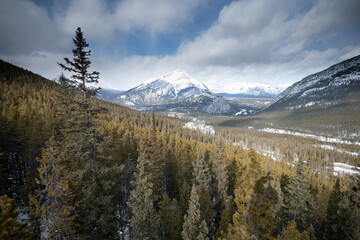 Obraz premium Beautiful landscape in Banff national park in Winter.&nbsp;Banff national park, Alberta, Canada