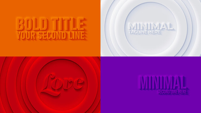 Monochromatic Embossed Title