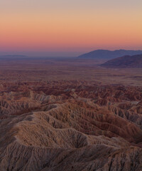 Sunset over the desert