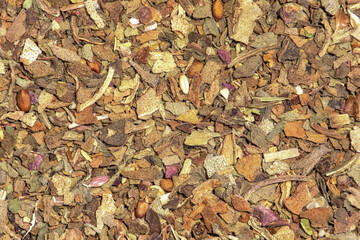 Macro image of basil leaves