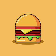 Burger cartoon vector icon illustration