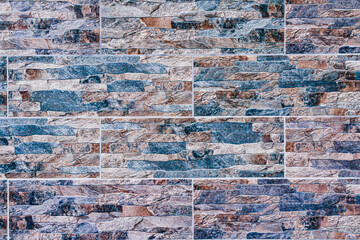 horizontal modern brick wall for pattern and background.