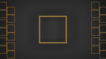 frame on a wall gold