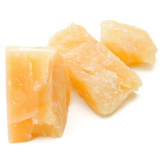 shredded parmesan cheese isolated on white background cutout