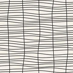Vector seamless pattern. Distorted abstract texture. Rough monochrome background. Contemporary digital simple hand drawn art. Can be used as swatch for illustrator.