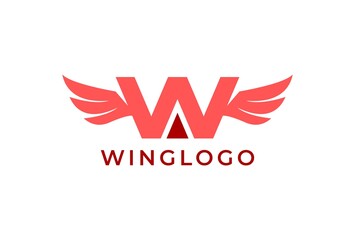 letter W with a wing logo illustration.