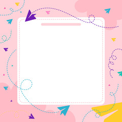 Blank Note Paper with a colorful background, ready for your message. Vector illustration.
