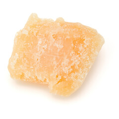 One parmesan cheese shred isolated on white background cutout