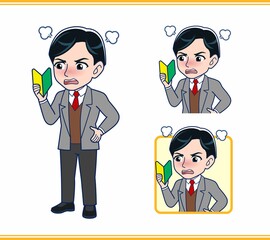 Male teacher in a gray jacket