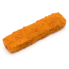 Crispy Fish fingers isolated on white background