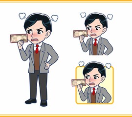 Male teacher in a gray jacket