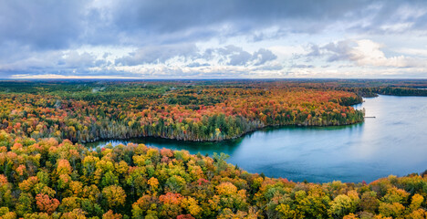 View over Pete’s Lake Campground 	in the Hiawatha National Forest – Michigan Upper Peninsula...