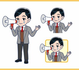 Male teacher in a gray jacket