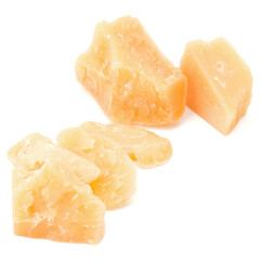 shredded parmesan cheese isolated on white background cutout