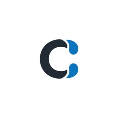 letter C logo, abstract