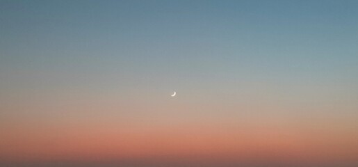 The bright moon in the sky
