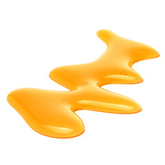 Sweet honey drips isolated on white background. Syrup droplet, nectar drops.