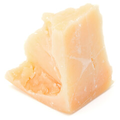 One parmesan cheese shred isolated on white background cutout