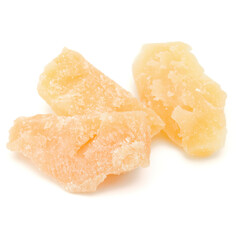 shredded parmesan cheese isolated on white background cutout