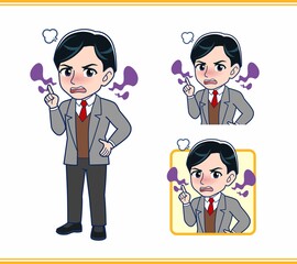 Male teacher in a gray jacket