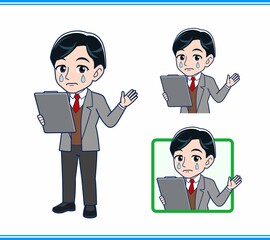 Male teacher in a gray jacket