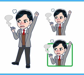 Male teacher in a gray jacket