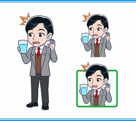 Male teacher in a gray jacket