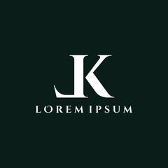 Letter LK luxury logo design vector