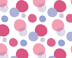 ピンクの丸の抽象的なデザイン背景