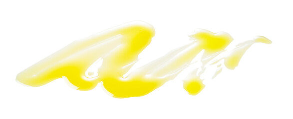 Olive oil dripped on a white background