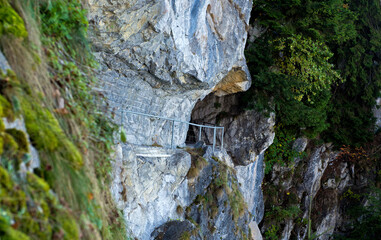 Obraz premium Exposed Sectioon Of The Cliff Walk On The Buergenstock Mountain Range, Switzerland