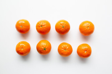 row of oranges
