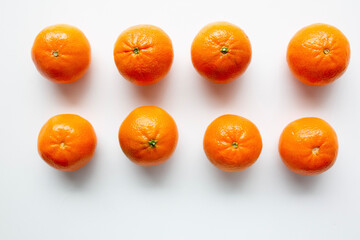 row of oranges
