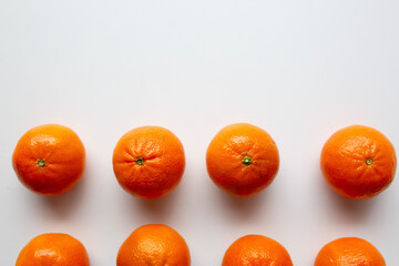 row of oranges
