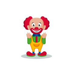 Cute clown April fool's day mascot