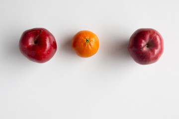 red apples and oranges
