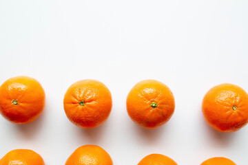 row of oranges