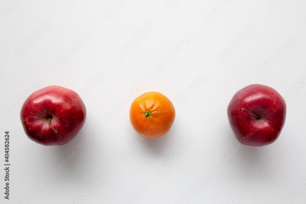 Wall mural red apples and oranges