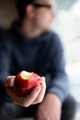 bite taken out of apple