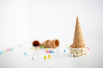 upside down ice cream cone