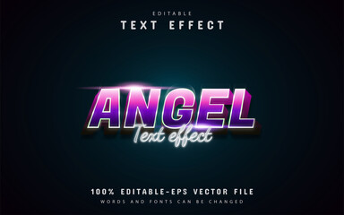 Angel text, gradient style text effect editable