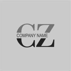 Fototapeta CZ Initial logo typography elegant modern obraz