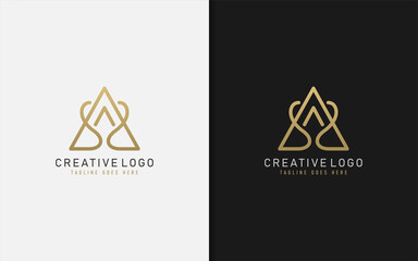 Luxury Letter A Logo Design. Elegant Geometric Line Curve Vector Logotype. Creative Monogram Logo Illustration.