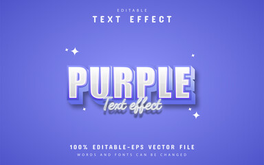 Purple 3d style text effect design