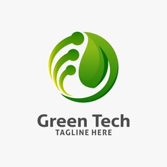 Leaf tech logo design inspiration