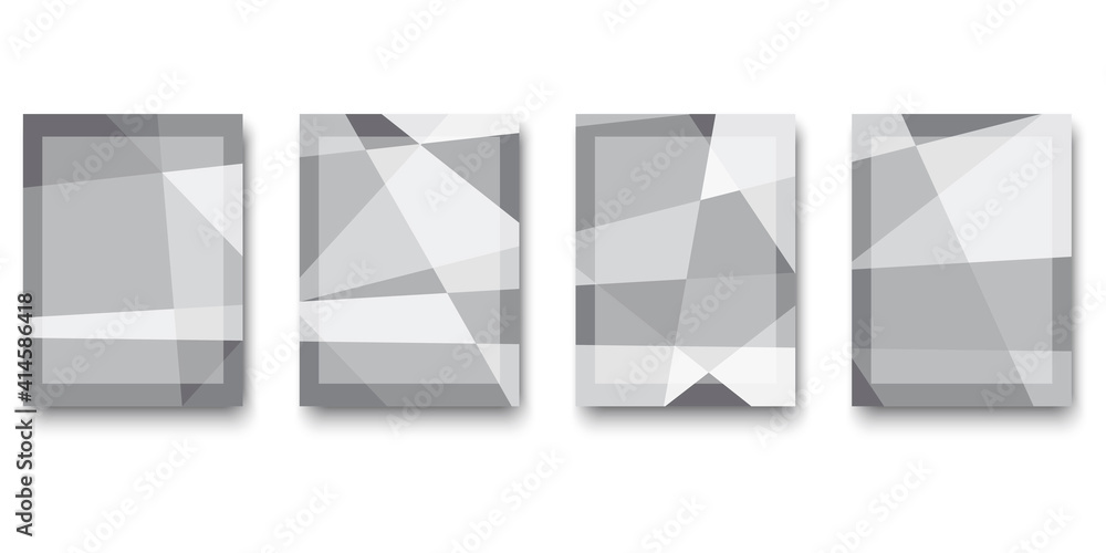 Poster abstract gray diamond rectangles. minimal geometric background. gray abstract gradient background. s