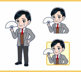 Male teacher in a gray jacket