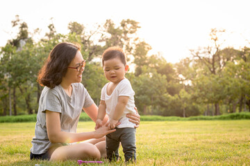 Fototapeta premium Happy family having fun.