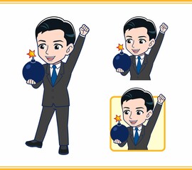 若いサラリーマンの男性