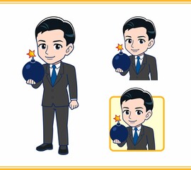 若いサラリーマンの男性